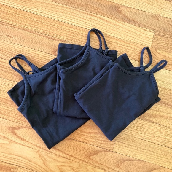 Bundle of three black girl’s size Large (10-12) camisoles with adjustable straps - Picture 3 of 8